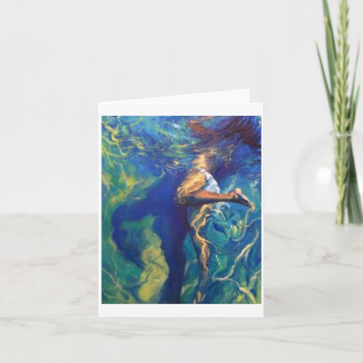 プールの上に浮かぶ少女 カード (正面)