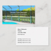 プールの再スクリーニングと修復サービス 名刺 (正面/裏面)