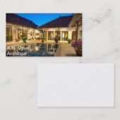 プールの名刺が付いている別荘 名刺 (正面/裏面)