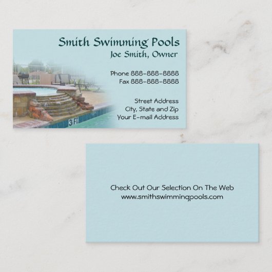プールの名刺 名刺 (正面/裏面)