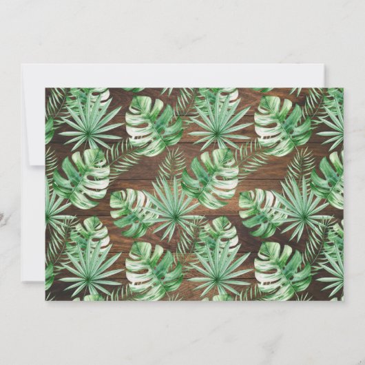 プールの夏のシャワーでパーティーを行う前に 招待状 (裏面)