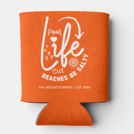 プールの寿命は屋外の方が良い 缶クーラー (裏面)