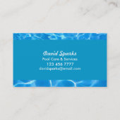 プールの心配およびサービス業カード 名刺 (裏面)