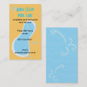 プールの心配のサービス業カード 名刺 (正面/裏面)