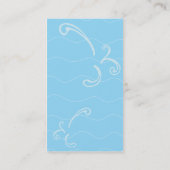 プールの心配のサービス業カード 名刺 (裏面)