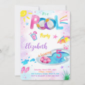 プールの招待状 招待状 (正面)