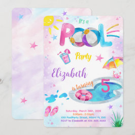 プールの招待状 招待状