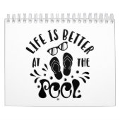 プールの方が人生が良い。サマープールデザイン カレンダー (カバー)