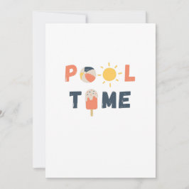 プールの時間です。招待状とお知らせ 招待状