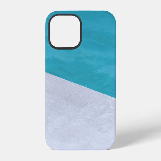 プールの横の空の灰色の床 iPhoneケース (裏面)