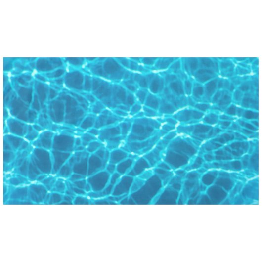 プールの水。リップル水。太陽の反射 テーブルクロス (正面(横))