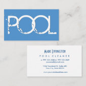 プールの洗剤のグランジなスタイルV64Hの青 名刺 (正面/裏面)