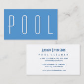 プールの洗剤のシンプルなスタイルV64Gの青 名刺 (正面/裏面)