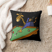 プールの漫画を遊んでいるおもしろいなキリン クッション (ブランケット)