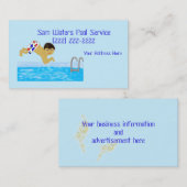 プールの男の子の水泳のテンプレート 名刺 (正面/裏面)