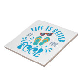 プールの素敵な夏のデザインで人生は良い タイル (側面)