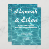 プールの結婚式- 飛び込んでみよう 招待状 (正面/裏面)