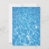 プールの誕生日パーティーの招待状（プールおもちゃ付き） 招待状 (裏面)