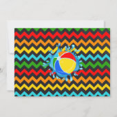 プールの誕生日パーティー夏のbashチャックボードの写真 招待状 (裏面)