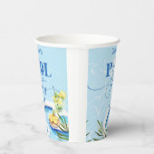 プールの誕生日パーティー青い水泳 紙コップ (右)