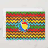 プールの誕生日bash兄弟姉妹のパーティー写真の組み合わせ 招待状 (裏面)