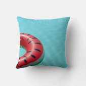 プールの赤と緑の救命ブイ クッション (裏面)