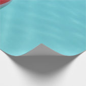 プールの赤と緑の救命ブイ ラッピングペーパー (角)