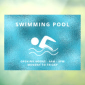 プールの青い営業時間 ウィンドウサイン (シート3)