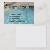 プールの青海原のしぶきの名刺 名刺 (正面/裏面)