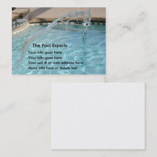 プールの青海原のしぶきの名刺 名刺 (正面/裏面)