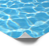 プールの髪は気にしない楽しいプールサイド ポスター (角)