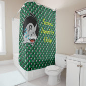 プールの鮫の深刻な照会だけ シャワーカーテン (インサイチュ)