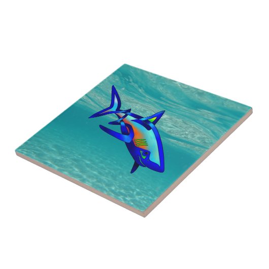 プールの鮫 タイル (側面)