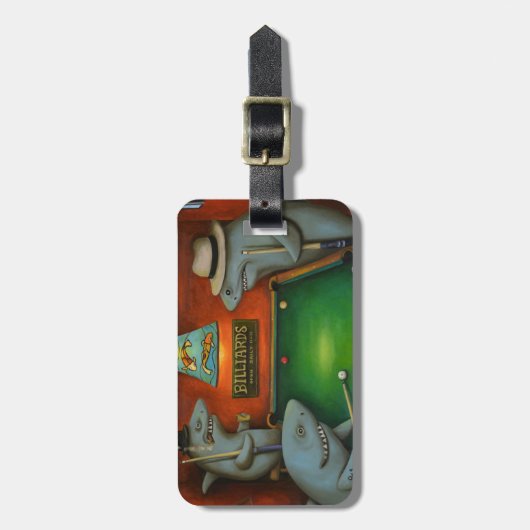 プールの鮫 ラゲッジタグ (正面縦)