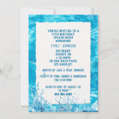 プールの17歳誕生日パーティー招待状 招待状 (裏面)