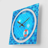 プールのSuareの柱時計 スクエア壁時計 (傾斜)