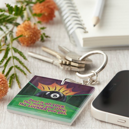 プールは幸運 キーホルダー (正面右)