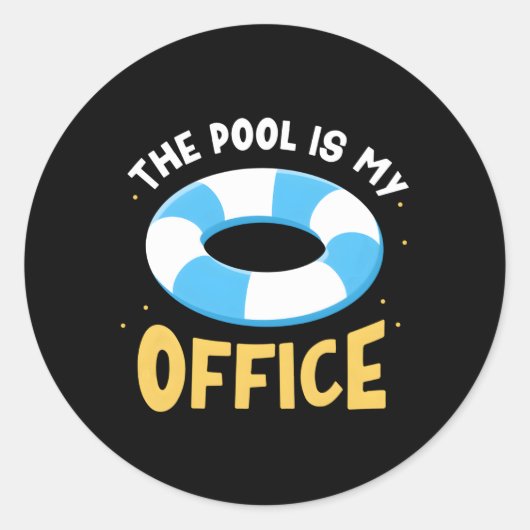 プールは私のオフィス付き添い人付き添い人スイミン ラウンドシール (正面)