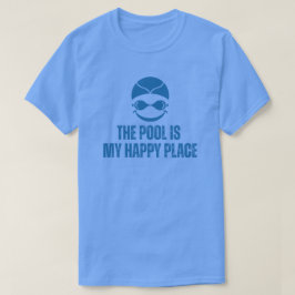 プールは私の幸せな場所 スイミングラバー Tシャツ