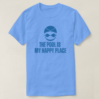 プールは私の幸せな場所 スイミングラバー Tシャツ