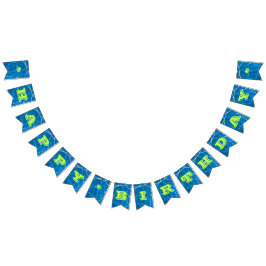 プールは緑のすべての行事のカスタムの旗をつけます バンティングフラッグ