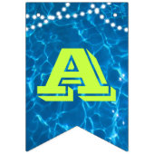 プールは緑のすべての行事のカスタムの旗をつけます バンティングフラッグ (第3の旗)