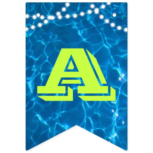 プールは緑のすべての行事のカスタムの旗をつけます バンティングフラッグ (第3の旗)