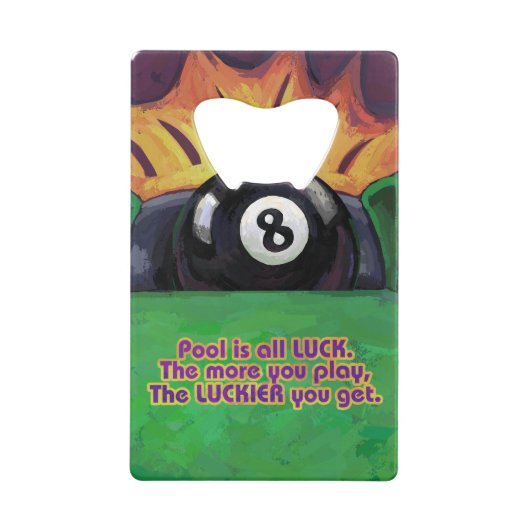 プールは運 クレジットカード栓抜き (正面)