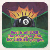 プールは運 スクエアペーパーコースター (正面)