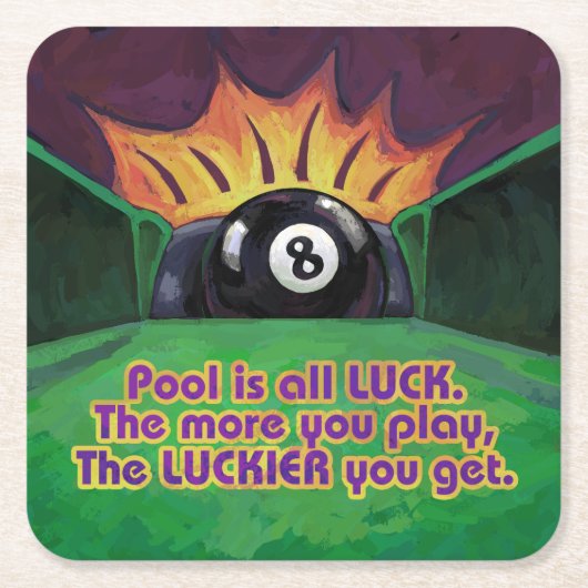 プールは運 スクエアペーパーコースター (正面)