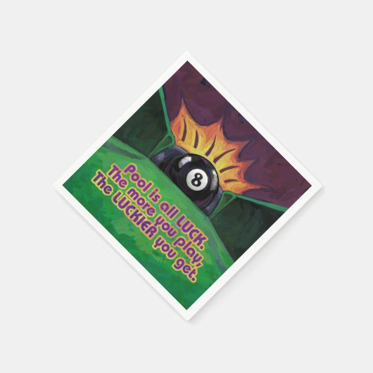 プールは運 スタンダードカクテルナプキン (角)