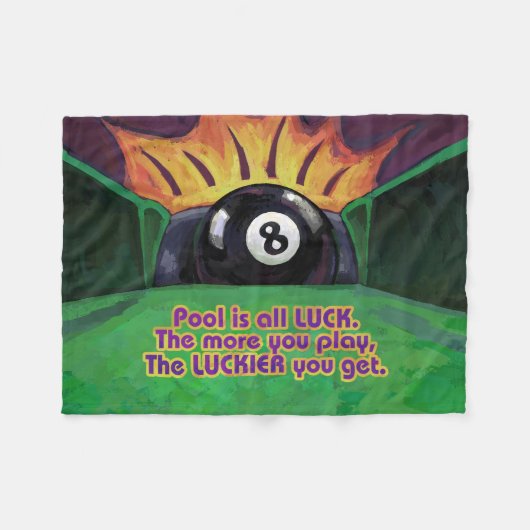 プールは運 フリースブランケット (正面(横))