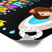 プールへようこそパーティーの署名ガールウォータースライドプールパーティー ポスター (角)