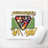 プールまたはビリヤード#1のパパの父の日のギフト マウスパッド (マウス)